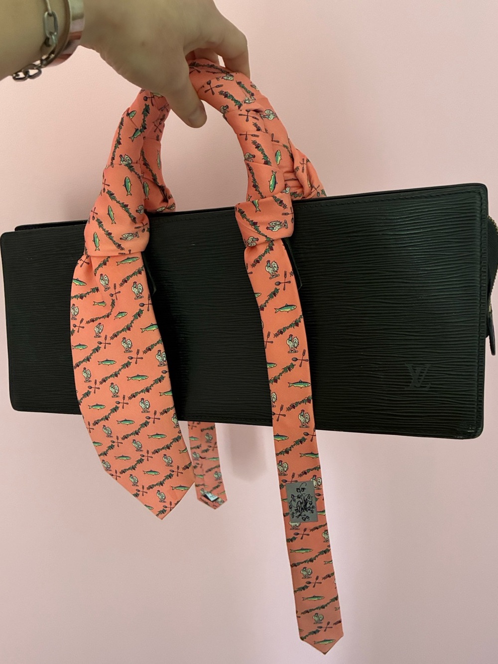 Pair Lot/2 100% Silk Neckties Scarves for Foodies!
